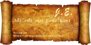 Járányi Ezékiel névjegykártya